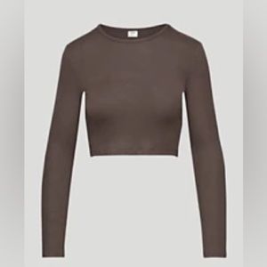 Aritzia Sunday Best bliss long sleeve - rich mocha brown